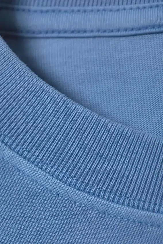 Loose Boxy Long-Sleeved T-Shirt – Washed Blue Loose Boxy Long-Sleeved T-Shirt – Washed Blue