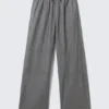 Loose Chambray Trousers – Black Melange Loose Chambray Trousers – Black Melange