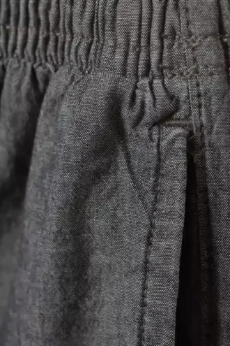 Loose Chambray Trousers – Black Melange