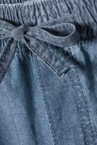 Loose Chambray Trousers – Washed Blue
