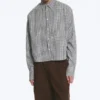 Loose Cotton Shirt – Dusty White – Checked Loose Cotton Shirt – Dusty White – Checked