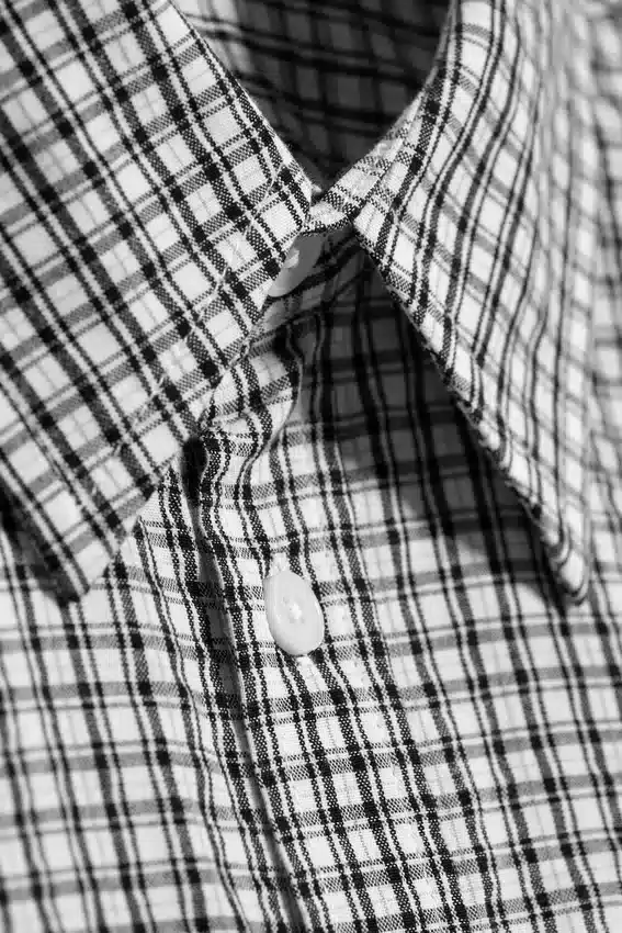Loose Cotton Shirt – Dusty White – Checked Loose Cotton Shirt – Dusty White – Checked