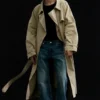 Loose Double-Breasted Trench Coat – Beige Loose Double-Breasted Trench Coat – Beige