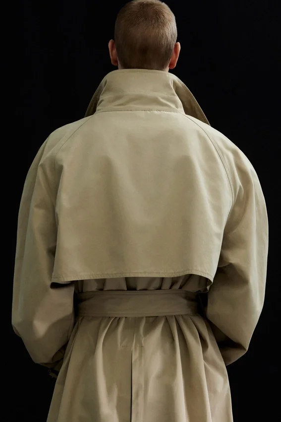 Loose Double-Breasted Trench Coat – Beige Loose Double-Breasted Trench Coat – Beige