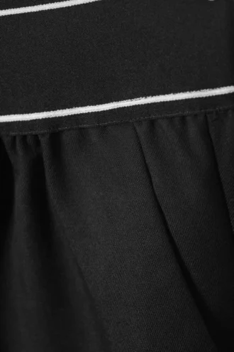 Loose Elastic Suiting Trousers – Black