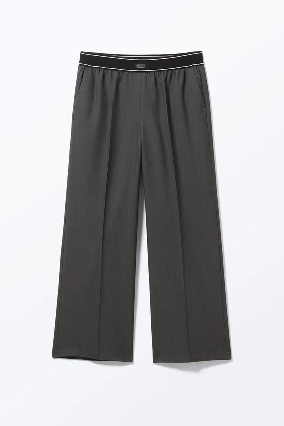 Loose Elastic Suiting Trousers – Dark Grey Loose Elastic Suiting Trousers – Dark Grey
