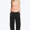 Loose Fit Barrel Leg Suiting Trousers – Black Loose Fit Barrel Leg Suiting Trousers – Black