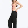 Loose Fit Barrel Leg Suiting Trousers – Black Loose Fit Barrel Leg Suiting Trousers – Black
