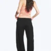 Loose Fit Barrel Leg Suiting Trousers – Black Loose Fit Barrel Leg Suiting Trousers – Black