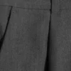 Loose Fit Barrel Leg Suiting Trousers – Dark Grey Melange Loose Fit Barrel Leg Suiting Trousers – Dark Grey Melange
