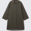 Loose Fit Canvas Car Coat – Dark Grey Loose Fit Canvas Car Coat – Dark Grey