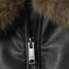 Loose Fit Faux Leather Bomber Jacket – Black Loose Fit Faux Leather Bomber Jacket – Black