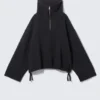 Loose Fit Funnel-Neck Sweatshirt – Dark Grey Loose Fit Funnel-Neck Sweatshirt – Dark Grey