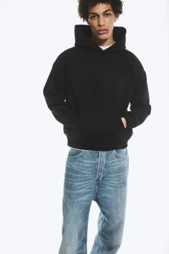 Loose Fit Hoodie – Black