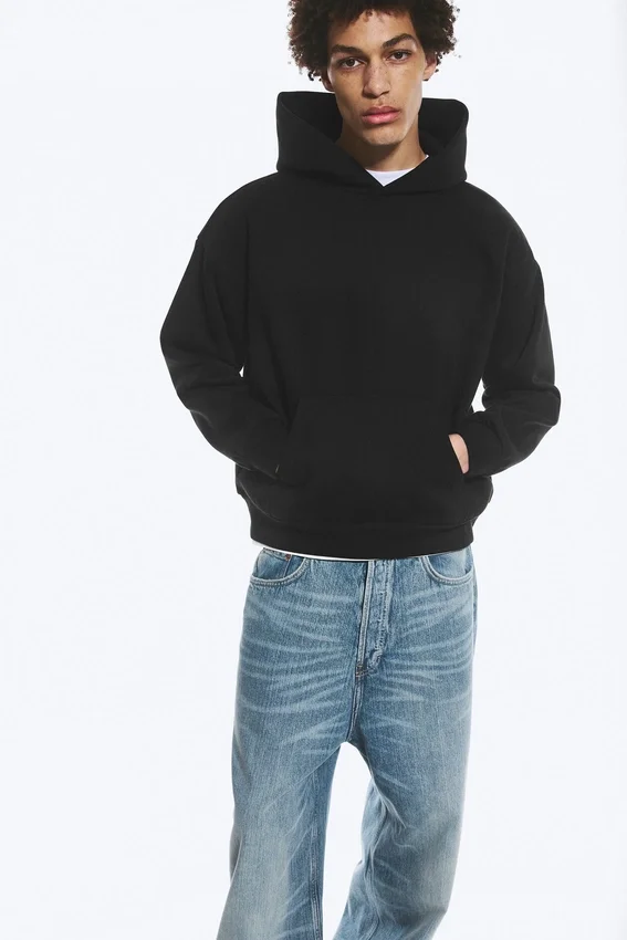 Loose Fit Hoodie – Black Loose Fit Hoodie – Black