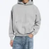 Loose Fit Hoodie – Grey Melange Loose Fit Hoodie – Grey Melange