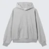 Loose Fit Hoodie – Grey Melange Loose Fit Hoodie – Grey Melange