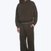Loose Fit Hoodie – Washed Dark Brown Loose Fit Hoodie – Washed Dark Brown