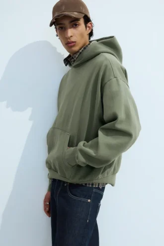 Loose Fit Hoodie – Washed Green