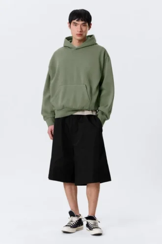 Loose Fit Hoodie – Washed Green