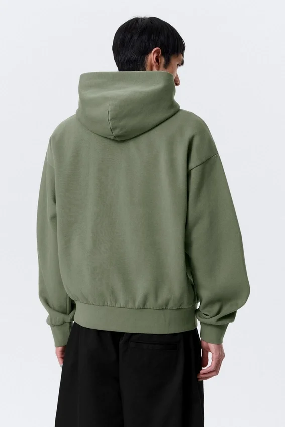 Loose Fit Hoodie – Washed Green Loose Fit Hoodie – Washed Green