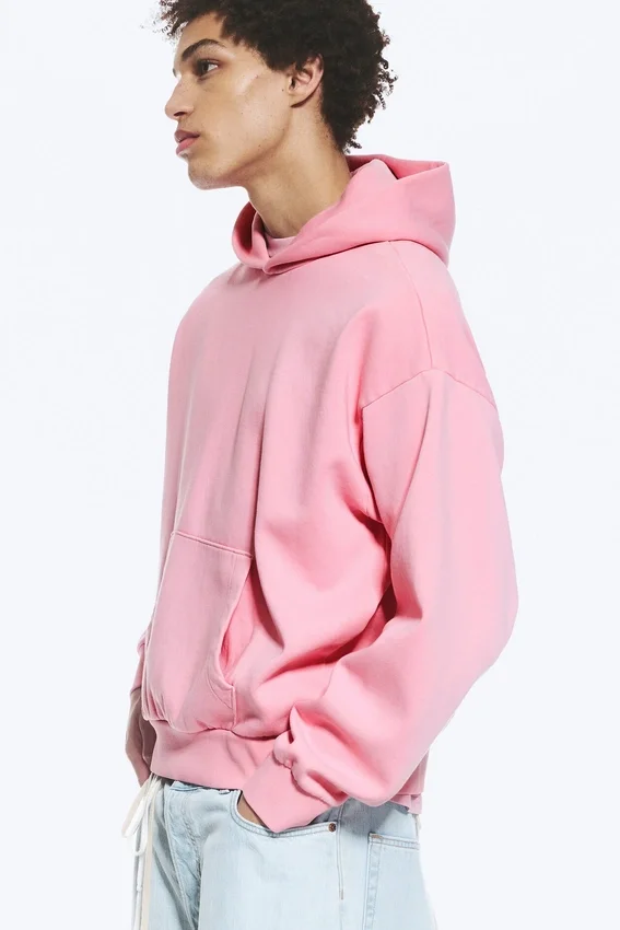Loose Fit Hoodie – Washed Pink Loose Fit Hoodie – Washed Pink