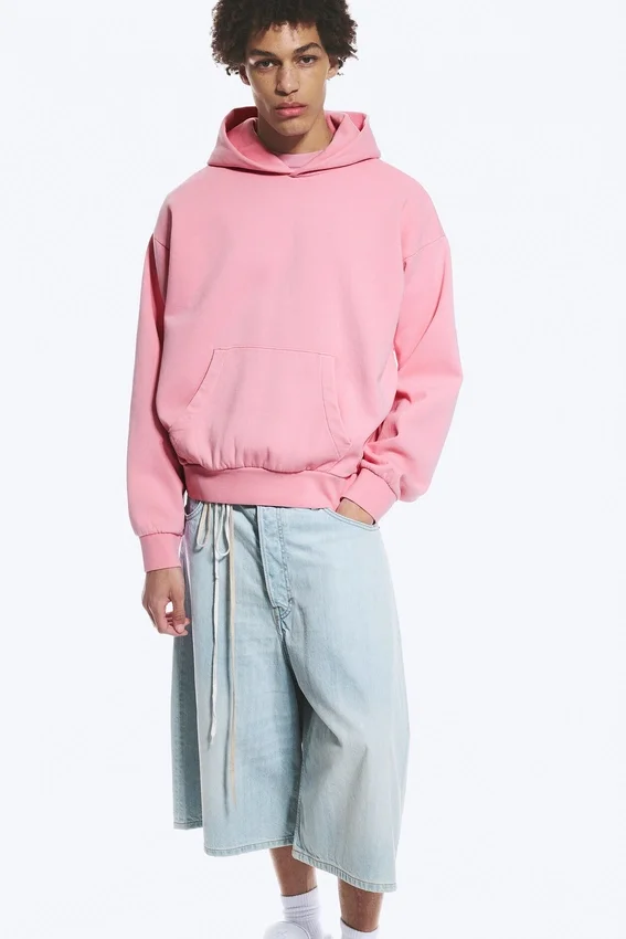 Loose Fit Hoodie – Washed Pink Loose Fit Hoodie – Washed Pink