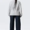 Loose Fit Knitted V-Neck Cardigan – Grey Melange Loose Fit Knitted V-Neck Cardigan – Grey Melange