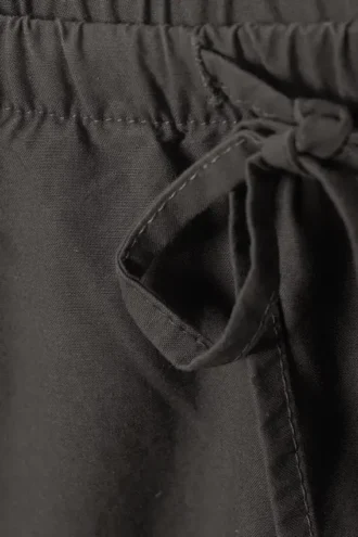Loose Fit Low Waist Washed Trousers – Dark Grey