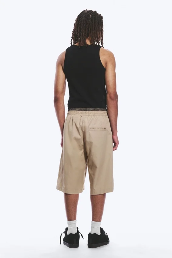 Loose Fit Mid Rise Chino Shorts – Beige Loose Fit Mid Rise Chino Shorts – Beige