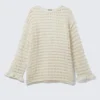 Loose Fit Open-Knit Sweater – Off-White Loose Fit Open-Knit Sweater – Off-White