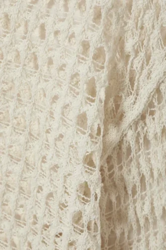 Loose Fit Open-Knit Sweater – Off-White