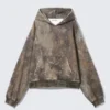 Loose Fit Printed Hoodie – Khaki Green Forest Loose Fit Printed Hoodie – Khaki Green Forest