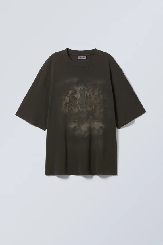 Loose Fit Printed T-Shirt – Black – Horse Print Loose Fit Printed T-Shirt – Black – Horse Print