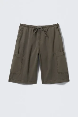 Loose Fit Ripstop Cargo Shorts – Dark Mole