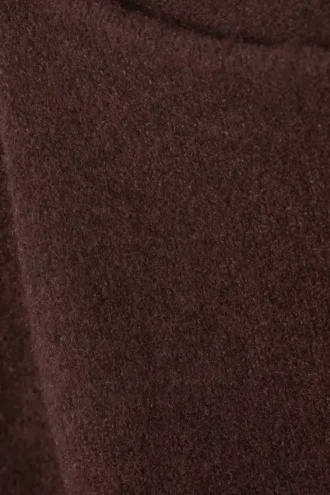 Loose Fit Rolled Hem Sweater – Dark Brown