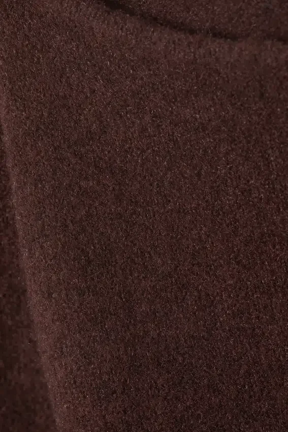 Loose Fit Rolled Hem Sweater – Dark Brown Loose Fit Rolled Hem Sweater – Dark Brown