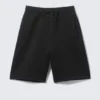 Loose Fit Scuba Shorts – Black Loose Fit Scuba Shorts – Black