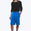 Loose Fit Scuba Shorts – Bright Blue Loose Fit Scuba Shorts – Bright Blue