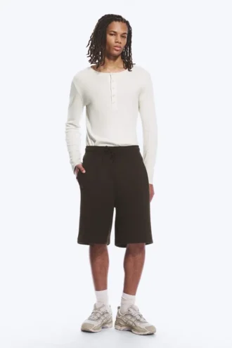 Loose Fit Scuba Shorts – Dark Brown