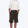Loose Fit Scuba Shorts – Dark Brown Loose Fit Scuba Shorts – Dark Brown