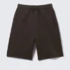 Loose Fit Scuba Shorts – Dark Brown Loose Fit Scuba Shorts – Dark Brown