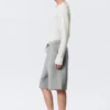 Loose Fit Scuba Shorts – Grey Melange Loose Fit Scuba Shorts – Grey Melange