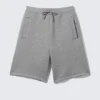 Loose Fit Scuba Shorts – Grey Melange Loose Fit Scuba Shorts – Grey Melange