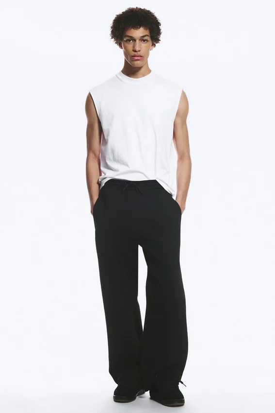Loose Fit Scuba Sweatpants – Black Loose Fit Scuba Sweatpants – Black