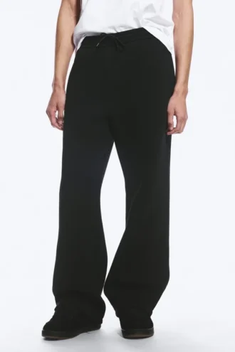 Loose Fit Scuba Sweatpants – Black