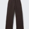 Loose Fit Scuba Sweatpants – Dark Brown Loose Fit Scuba Sweatpants – Dark Brown