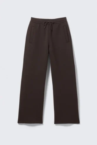 Loose Fit Scuba Sweatpants – Dark Brown