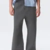 Loose Fit Scuba Sweatpants – Dark Grey Melange Loose Fit Scuba Sweatpants – Dark Grey Melange