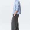 Loose Fit Scuba Sweatpants – Dark Grey Melange Loose Fit Scuba Sweatpants – Dark Grey Melange